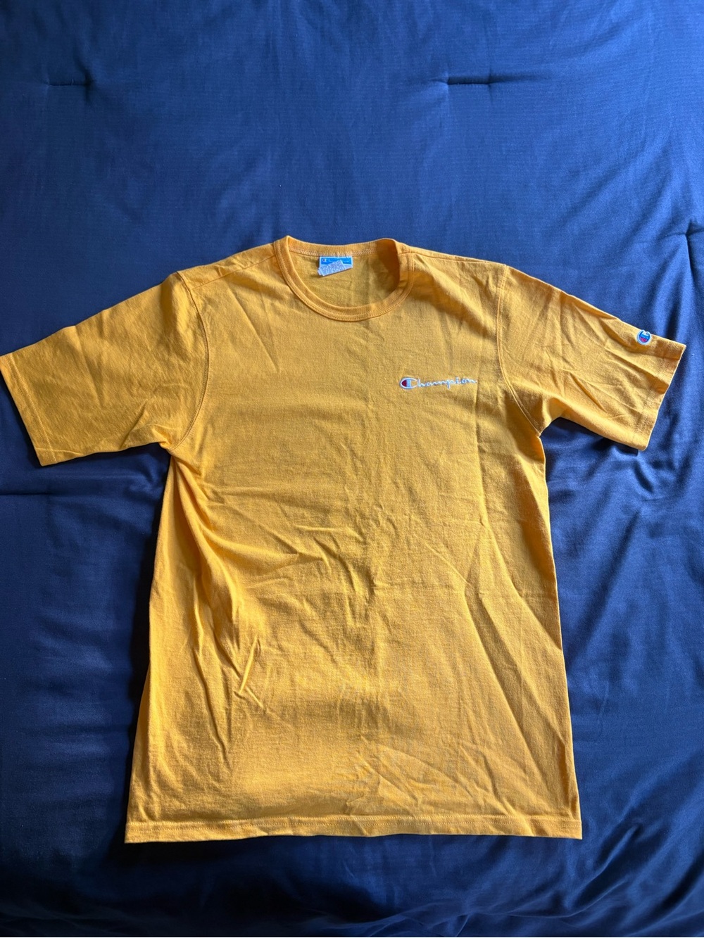 Champion Yellow Short-Sleeve Logo Tee